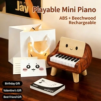 Mini Piano en Bois Électronique pour Enfants, Clavier Musical Écologique et Durable, Jouet d'Apprentissage Précoce, Cadeau d'Anniversaire pour Intérieur