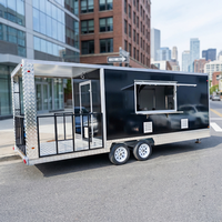 Remorques et camions alimentaires carrés noirs personnalisés Greenfist de 13, 15 et 16 pieds