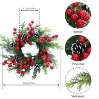 Nouveau Bougie Anneau Accent Artificielle Arbre De Noël Baies Rouge Berry Pin Fleur Pin Branches Couronnes pour La Décoration De La Maison