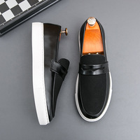 Mocassins Homme Grande Taille pour l'Exportation, Nouveauté 2025 – Chaussures en Cuir Décontractées et Habillées Style Coréen Tendance Britannique à Enfiler