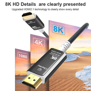 Vente flash <span class=keywords><strong>10M</strong></span> 15M 20M 25M 30M A001 8K pour câble optique <span class=keywords><strong>HDMI</strong></span> 2.1 en alliage de zinc plaqué or pour câble <span class=keywords><strong>HDMI</strong></span> pour moniteur - Product Image 2