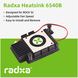 ฮีทซิงค์อะลูมิเนียม 6540B สำหรับ CPU พร้อมพัดลมปรับระดับได้ ใช้ร่วมกับ Radxa ROCK 5C A7A SBC อุปกรณ์เสริมระบายความร้อน Radxa - Product Image 5