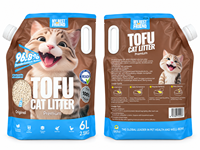 Litière pour chat à base de tofu végétal 6L, fabriquée à partir de résidus de soja de qualité supérieure, surveillance de la santé, changement de couleur, vente en gros d'usine