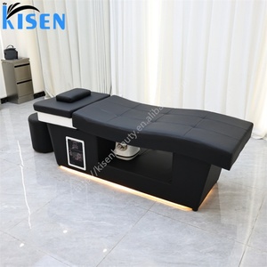 Kisen Thai <b>Style</b> Shampoo Bed for <b>Head</b> Spa Scalp Care Professional Water Circulation Therapy Massage Table for Salon - Product Image 2