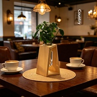 Vase en verre soufflé à la main de style nordique pour plantes hydroponiques, ornement de bureau, article de décoration créative pour la maison