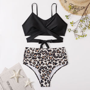 Traje de Baño Bikini de Dos Piezas Estampado, 34 Estilos Opcionales, con Tirantes, Espalda Descubierta, Cruzado, Sexy, Talla Grande para Mujer - Product Image 6