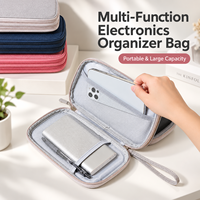 Sac Organisateur Électronique Multifonctionnel avec Étui de Rangement Épaissi pour Câbles, Écouteurs, Chargeurs, Batteries Externes et Câbles de Données USB