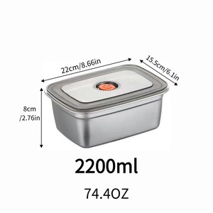 Loncheras de Acero Inoxidable con Tapas Transparentes de PP, Herméticas, Apilables, Tipo Bento, para Preparación de Comidas, Lonchera Metálica para Adultos - Product Image 5