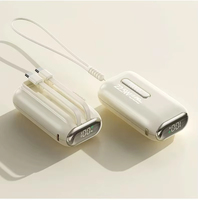 Fuente de alimentación móvil portátil de gran capacidad Mini banco de energía 10000mAh Cargador portátil 20W bancos de energía con cables incorporados