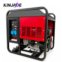 Générateur diesel à fréquence variable 8kVA/20-300A, machine de soudage intégrée, démarrage électrique, construction, alimentation de secours d'urgence