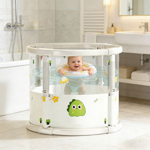 Baignoire pliable en PVC pour bébé, épaisse, transparente, pour usage domestique, nouveau-né, enfants, intérieur/extérieur, nettoyage, douche - Product Image 1