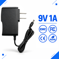 Adaptateur secteur AC/DC 9V 1A personnalisé en gros, approuvé FCC, prise US 5,5x2,5mm, chargeur mural 9W pour fournitures pour animaux de compagnie