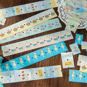 ชุดสติกเกอร์ยาว10แผ่นสำหรับร้านน้ำชาโบราณวาดมือเด็กวาดด้วยมือน่ารักสำหรับตกแต่งชีวิต10ชิ้นต่อแพ็ก - Product Image 4
