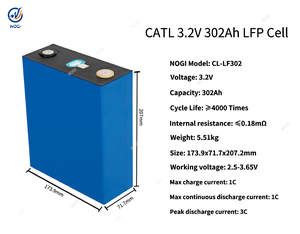 خلية CATL 302Ah LFP بجهد 3.2 فولت، بطارية LiFePO4 لتخزين الطاقة، خلية بطارية للمركبات الكهربائية، تفريغ ذروة 3C للمعدات عالية الطاقة - Product Image 2