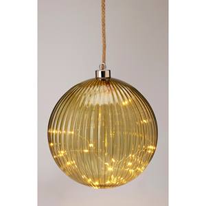 Sphère en verre ambré avec LED blanc chaud DIAM. 20CM - Product Image 1