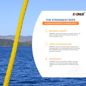 حبل مضفر من ألياف البولي إيثيلين مضفر منخفض للغاية من 12 قطعة من ألياف البولي إيثيلين UHMWPE 2 ، 3 من strour 4 من - Product Image 2