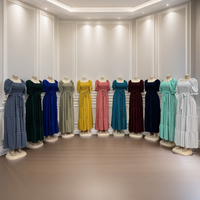 Robes décontractées d'été à manches courtes, imprimées à pois floraux, taille naturelle, vente en gros