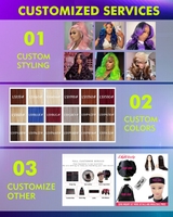 Perruque Lace Front Cheveux Indiens Remy Longs Ondulés Raie Centrale Bouclés Naturels Pré-Pluckés HD Frontale 1 Pièce Usage Quotidien Fête Blonde Foncée