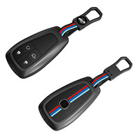Housse de clé de voiture en alliage de zinc pour Changan CS35 Plus/CS55 Plus/CS75 Plus/Eado/UNI-T/UNI K/Oushang X5/X7 EV, clé intelligente à 4 boutons