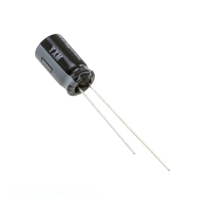 ตัวเก็บประจุ22 UF 20% 50V แบบ50YXM22MTA5X11ผ่านรูรัศมี22 uF ของแท้ - Product Image 1