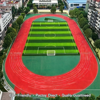 Piste de sport en granulés de caoutchouc SBR et résine PU, résistante aux UV, toutes saisons, 15 mm, haute performance pour le campus des Philippines