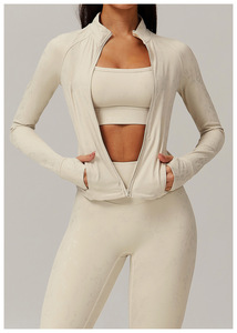 Chaud or séchage rapide serré course <span class=keywords><strong>blazer</strong></span> respirant <span class=keywords><strong>nu</strong></span> sentiment entraînement Fitness Yoga manteau femmes sans couture Yoga veste - Product Image 5
