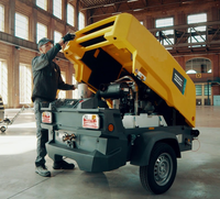 Kompresor Udara Mobile Atlas Copco XAS78 untuk Industri Pertambangan dengan Mesin Diesel 180CFM 7bar 100psi Berpelumas Kondisi Baru