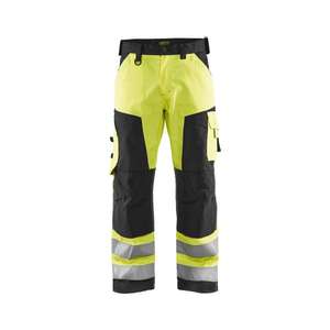 BLAKLADER - 156618113399C62 Pantalones de alta visibilidad sin bolsillos para uñas Amarillo/Negro-EAN 7330509413289 ROPA DE TRABAJO DE 2017 - Product Image 1