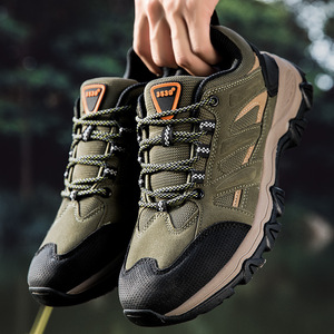 Chaussures de randonnée pour hommes, respirantes, tige synthétique, semelle extérieure en caoutchouc, semelle intermédiaire en EVA, bout rond, toutes saisons, chaussures de trekking en plein air, taille 13 - Product Image 1