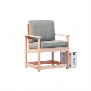 Chaise de jardin en bois massif Douglas, design robuste standard, mobilier d'extérieur - Product Image 1