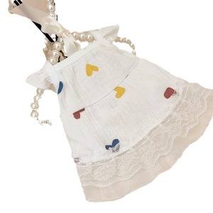 Heart Shaped Sundress <b>For</b> <b>Small</b> Pets Summer Breathable Princess Cut Lace Dress Cat <b>Dog</b> Teddy <b>Clothes</b> - Product Image 5