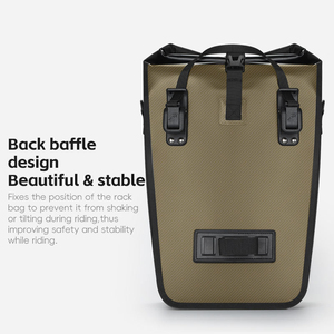 Sacoche de vélo imperméable WEST BIKING 25L, grande capacité, sacoche de porte-bagages arrière, boucle de fixation rapide, équipement de cyclisme - Product Image 6
