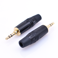 Câble audio stéréo plaqué or 3.5mm TRS Plug Copper Contact pour guitare électrique