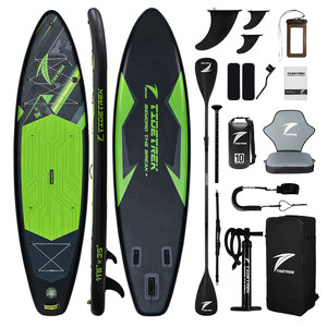 กระดานแพดเดิลบอร์ดเป่าลม TIDETREK 350 ซม. แบบกำหนดเองได้ คุณภาพสูง พร้อมเบาะนั่งแบบคายัค กระดานแพดเดิลบอร์ดแบบนุ่ม ISUP - Product Image 1