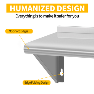 24*14 tường kệ thép không gỉ, treo tường nổi kệ cho nhà hàng, nhà bếp, nhà và khách sạn - Product Image 5