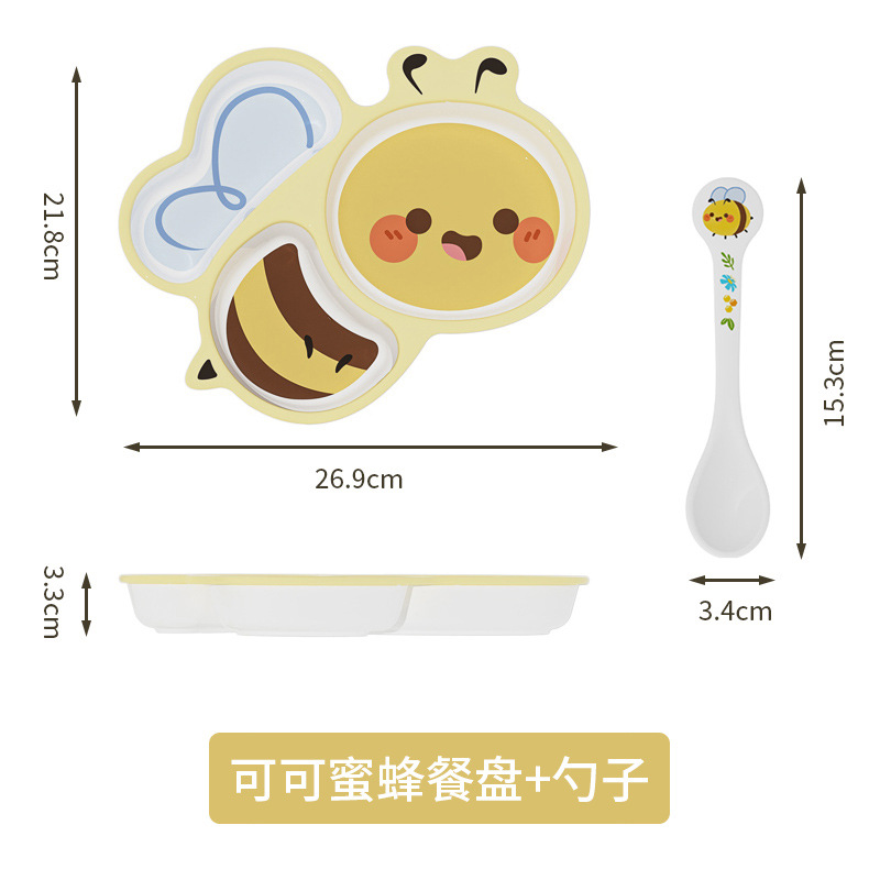 Bee plate + spoon