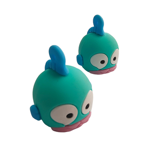 Custom 3D Cartoon Fish PVC Figurine Soft Silicone Surface Mini Marine Animal Figure OEM Logo Custom <b>Vinyl</b> Toy For Souvenir Gift - Product Image 2