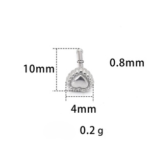 Piercings tendance en acier inoxydable en forme de cœur pour le <span class=keywords><strong>nez</strong></span>, crochets de <span class=keywords><strong>nez</strong></span>, piercings pour l'oreille et la lèvre, piercings de <span class=keywords><strong>narine</strong></span> incurvés en S, bijoux de <span class=keywords><strong>piercing</strong></span> corporel à la mode - Product Image 3