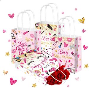 Paquete de 12 Bolsas de Regalo con Temática de Maquillaje para Fiestas Glamurosas, con <span class=keywords><strong>Papel</strong></span> de Seda, para Decoración de Fiestas de Cumpleaños y Spa para Niñas - Product Image 5