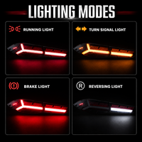 Nouvel ensemble de feux arrière LED rouges BK pour GAC Empow 2021-2024 avec clignotants séquentiels et feux de freinage, Plug & Play
