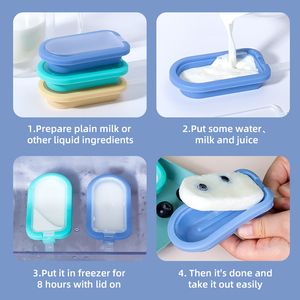 Molde de silicona reutilizable sin BPA para hacer helados y paletas congeladas, logotipo personalizable - Product Image 6