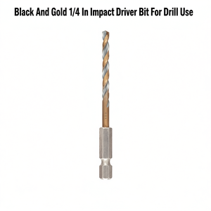 ดอกไขควงกระแทกสีดำและสีทองขนาด 1/4 นิ้ว สำหรับใช้กับสว่าน - Product Image 2