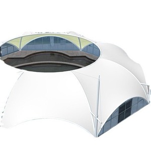 Modern Arch Carport Aluminum Frame PVC Coated <b>Roof</b> Waterproof Car Parking <b>Canopy</b> for Home School Installation - Product Image 1