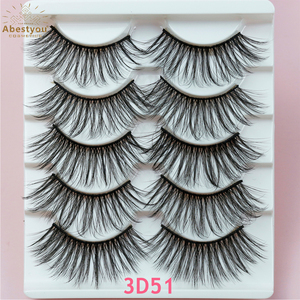 Abestyou Lông Mi Mắt Mèo Tự Nhiên 3D 5 Cặp Lông Mi Manga Chữ Thập Mềm Lông Mi Đầy Đủ Dải Lông Mi Mở Rộng Trang Điểm - Product Image 5