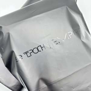 Custom Logo Eco-Friendly Waterproof Matte Black Poly Shipping <b>Mailer</b> <b>Bags</b> for Clothing Mailing Biodegradable Courier Packaging - Product Image 2