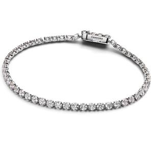 HaYa Pulsera de Plata de Ley 925 Bañada en Platino con Dijes de Amor, Sol y Diamante Brillante, Colgantes de Cuentas DIY y Biselados de Moda - Product Image 4