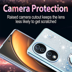 Soporte de anillo en <span class=keywords><strong>Vogue</strong></span> Chrome Lujosa Funda de TPU suave para Samsung A07/A17/A56/A36/A26/A16/A55/A35 Gradient Shiny Phone Case Cover - Product Image 5