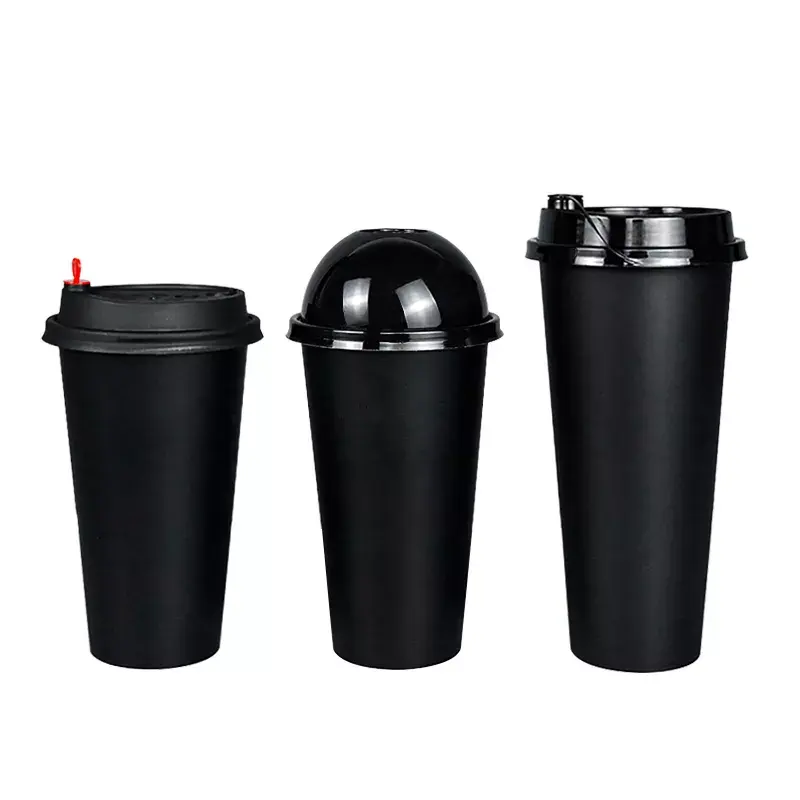 plastic drinking cups biodegradable 12oz coffee disposable reusable ps cup 500ml 8oz plastic cups