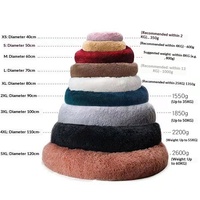 Coussin pour animaux de compagnie en forme de beignet, lavable à l'eau, multi-usages, chaud, toutes saisons