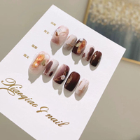 10 faux ongles en acrylique forme ballerine/cercueil, design personnalisé, application facile, vente en gros, les plus vendus, luxe
